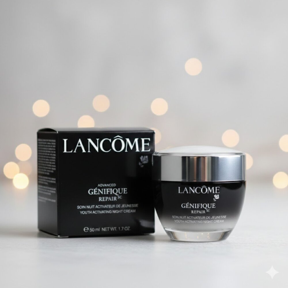 Lancôme Advanced Génifique Night Cream 1.69oz  Anti-Aging Moisturizer Pack of 2 - Picture 3 of 6